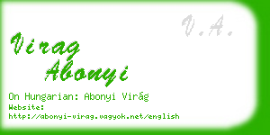 virag abonyi business card