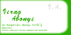 virag abonyi business card